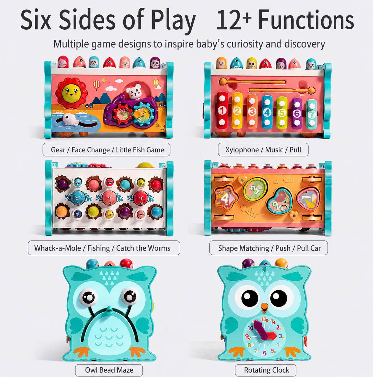 12-in-1 Montessori Activity Cube for Toddlers