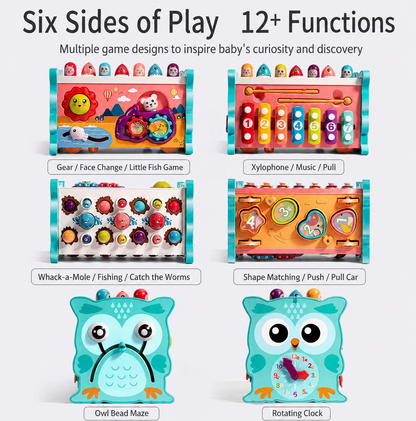 12-in-1 Montessori Activity Cube for Toddlers