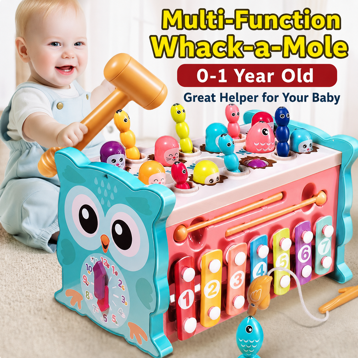 12-in-1 Montessori Activity Cube for Toddlers